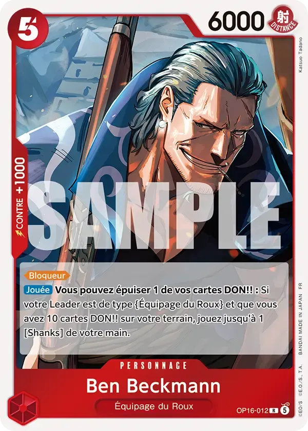 Ben Beckmann — carte One Piece TCG OP16-012 (L'Heure de la Bataille Décisive)