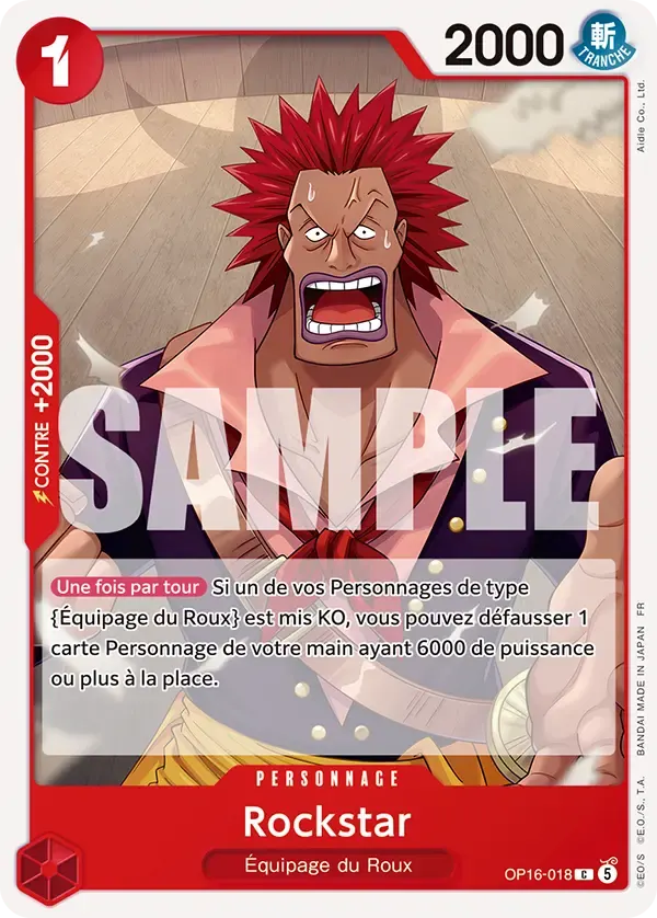 Rockstar — carte One Piece TCG OP16-018 (L'Heure de la Bataille Décisive)