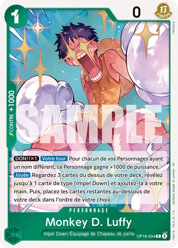 Monkey D. Luffy — carte One Piece TCG OP16-034 (L'Heure de la Bataille Décisive)