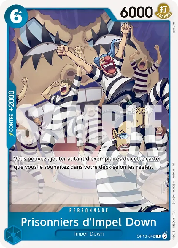Prisonniers d'Impel Down — carte One Piece TCG OP16-042 (L'Heure de la Bataille Décisive)