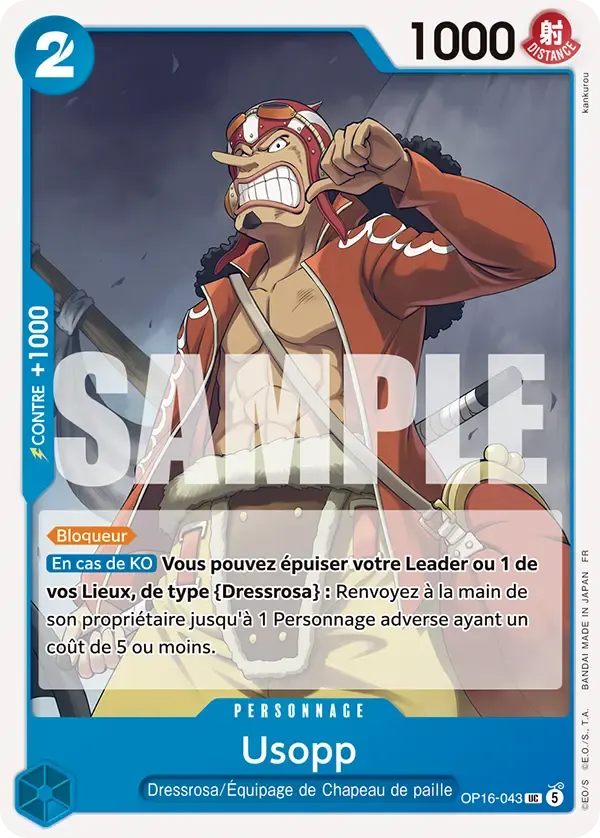 Usopp — carte One Piece TCG OP16-043 (L'Heure de la Bataille Décisive)