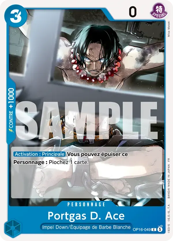 Portgas D. Ace — carte One Piece TCG OP16-049 (L'Heure de la Bataille Décisive)