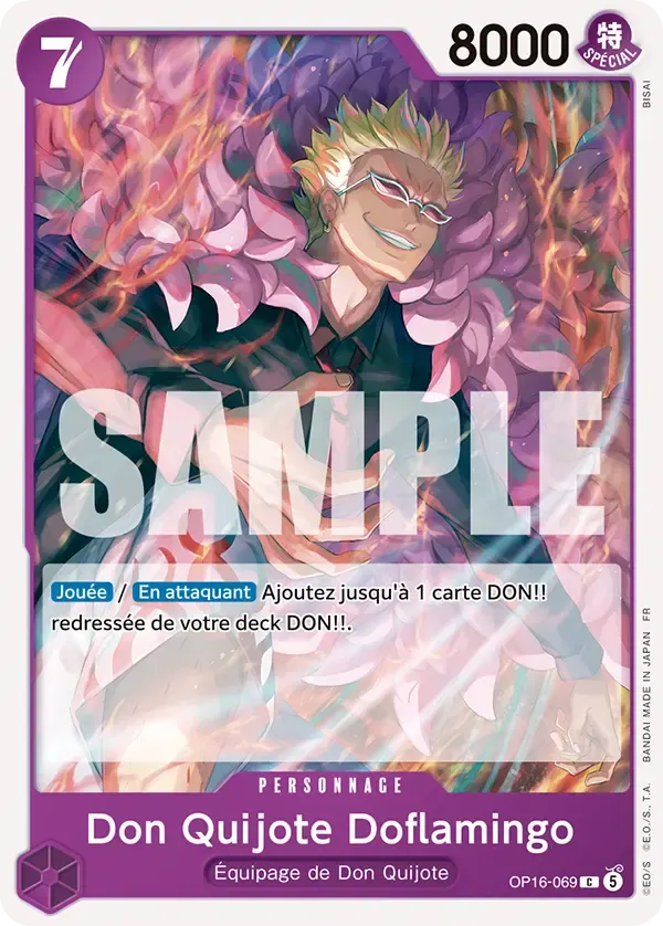 Don Quijote Doflamingo — carte One Piece TCG OP16-069 (L'Heure de la Bataille Décisive)