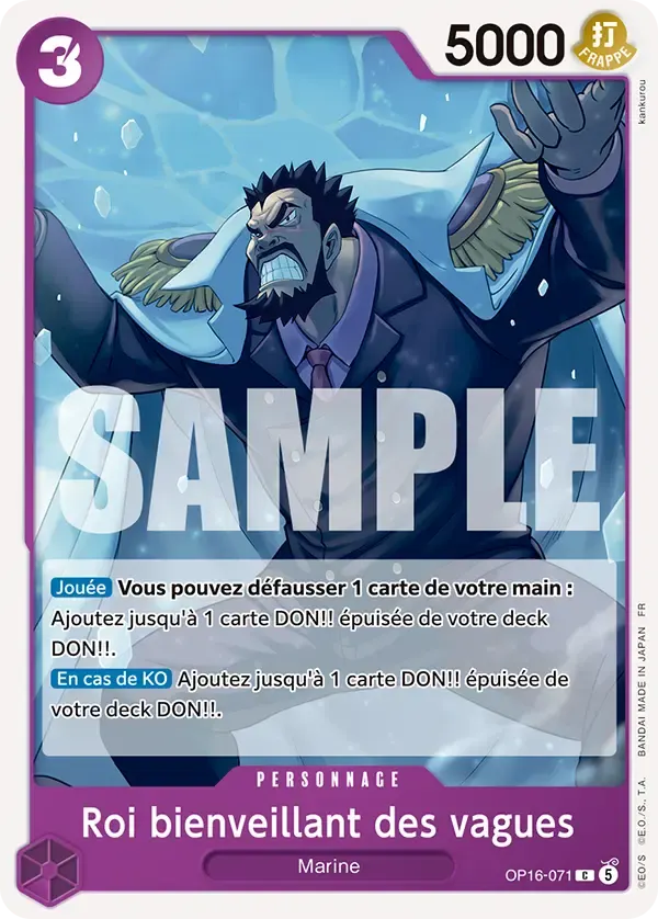 Roi bienveillant des vagues — carte One Piece TCG OP16-071 (L'Heure de la Bataille Décisive)
