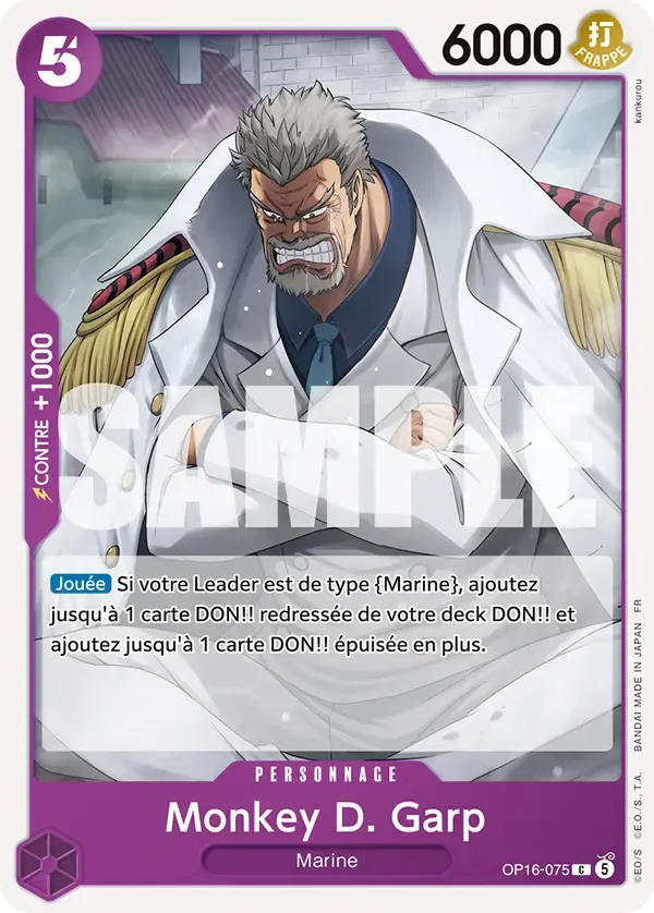 Monkey D. Garp — carte One Piece TCG OP16-075 (L'Heure de la Bataille Décisive)