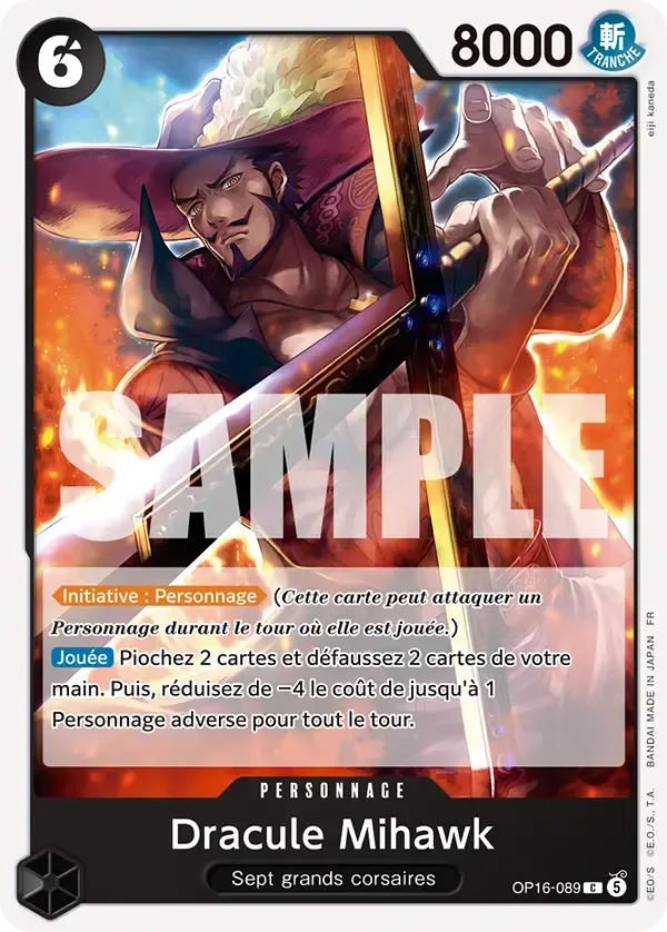 Dracule Mihawk — carte One Piece TCG OP16-089 (L'Heure de la Bataille Décisive)