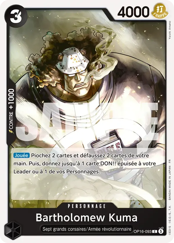 Bartholomew Kuma — carte One Piece TCG OP16-093 (L'Heure de la Bataille Décisive)
