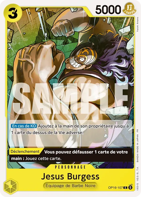 Jesus Burgess — carte One Piece TCG OP16-107 (L'Heure de la Bataille Décisive)