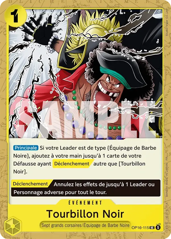 Tourbillon Noir — carte One Piece TCG OP16-115 (L'Heure de la Bataille Décisive)