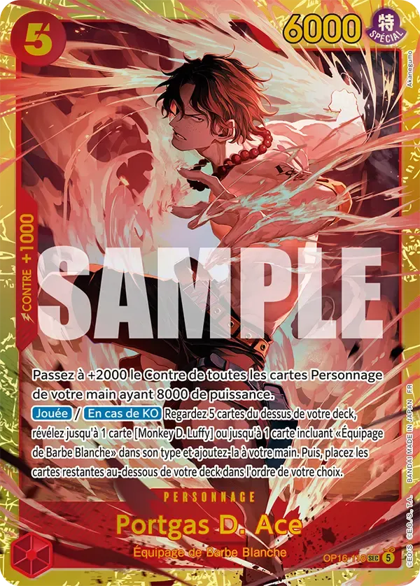 Portgas D. Ace — carte One Piece TCG OP16-118 (L'Heure de la Bataille Décisive)