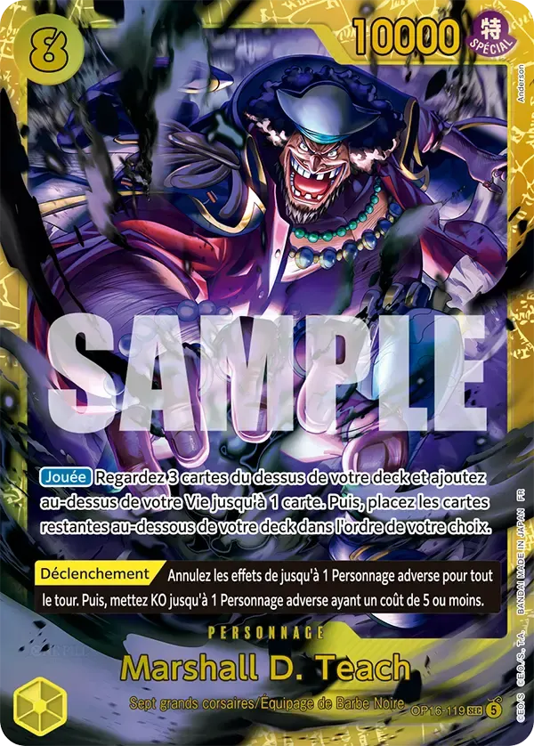 Marshall D. Teach — carte One Piece TCG OP16-119 (L'Heure de la Bataille Décisive)