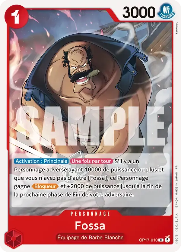 Fossa — carte One Piece TCG OP17-010 (Les Guerriers Les Plus Puissants Au Monde)