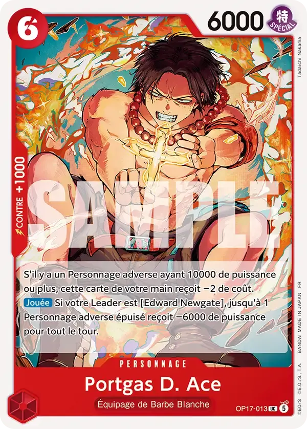 Portgas D. Ace — carte One Piece TCG OP17-013 (Les Guerriers Les Plus Puissants Au Monde)