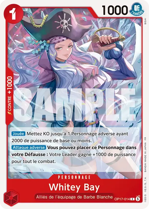 Whitey Bay — carte One Piece TCG OP17-014 (Les Guerriers Les Plus Puissants Au Monde)