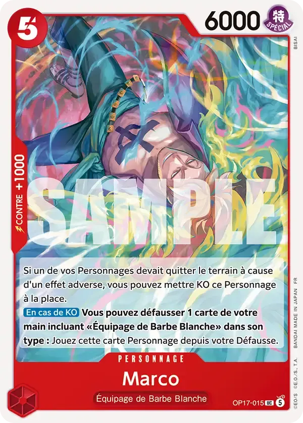 Marco — carte One Piece TCG OP17-015 (Les Guerriers Les Plus Puissants Au Monde)