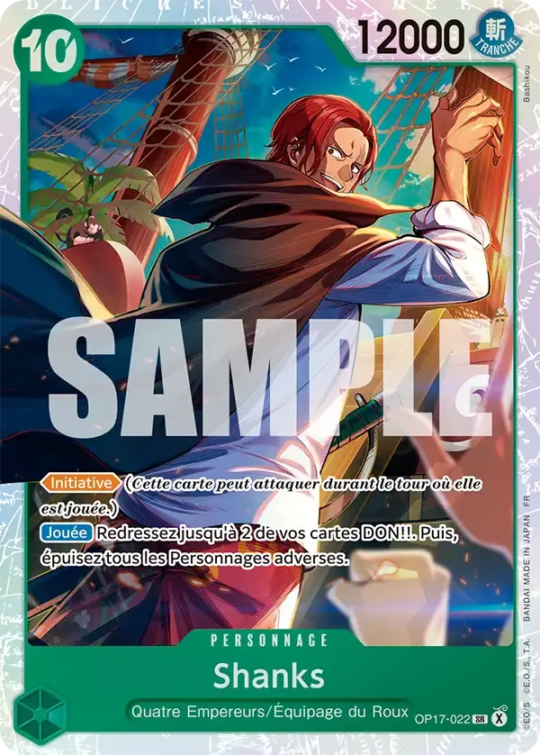 Shanks — carte One Piece TCG OP17-022 (Les Guerriers Les Plus Puissants Au Monde)