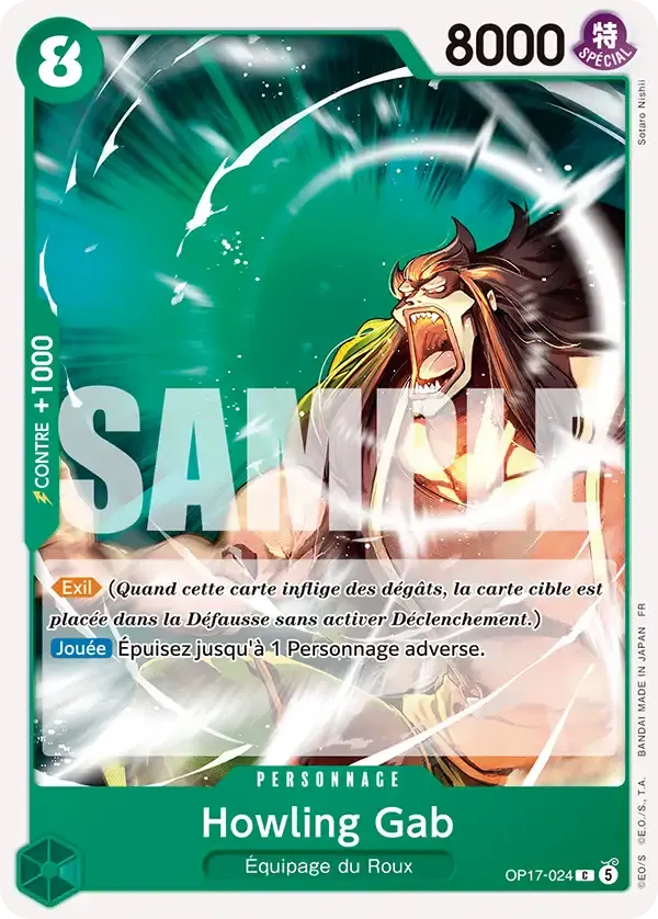 Howling Gab — carte One Piece TCG OP17-024 (Les Guerriers Les Plus Puissants Au Monde)