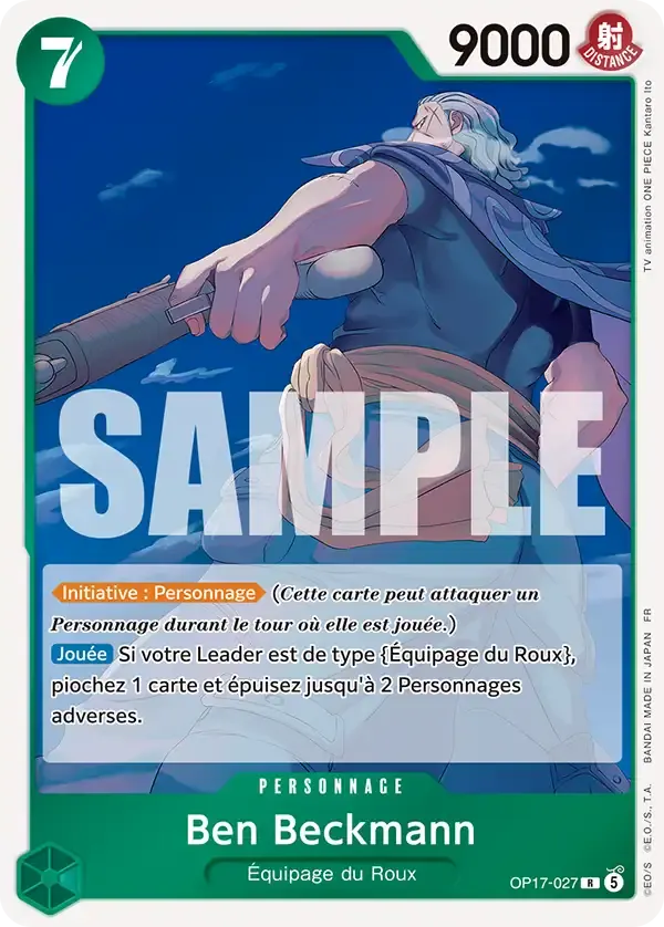 Ben Beckmann — carte One Piece TCG OP17-027 (Les Guerriers Les Plus Puissants Au Monde)