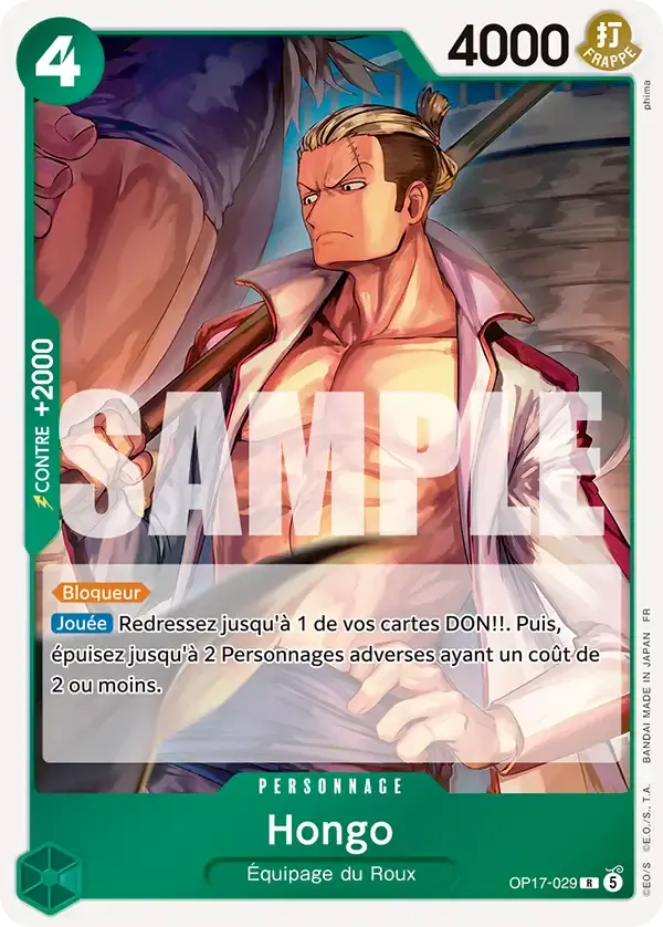 Hongo — carte One Piece TCG OP17-029 (Les Guerriers Les Plus Puissants Au Monde)