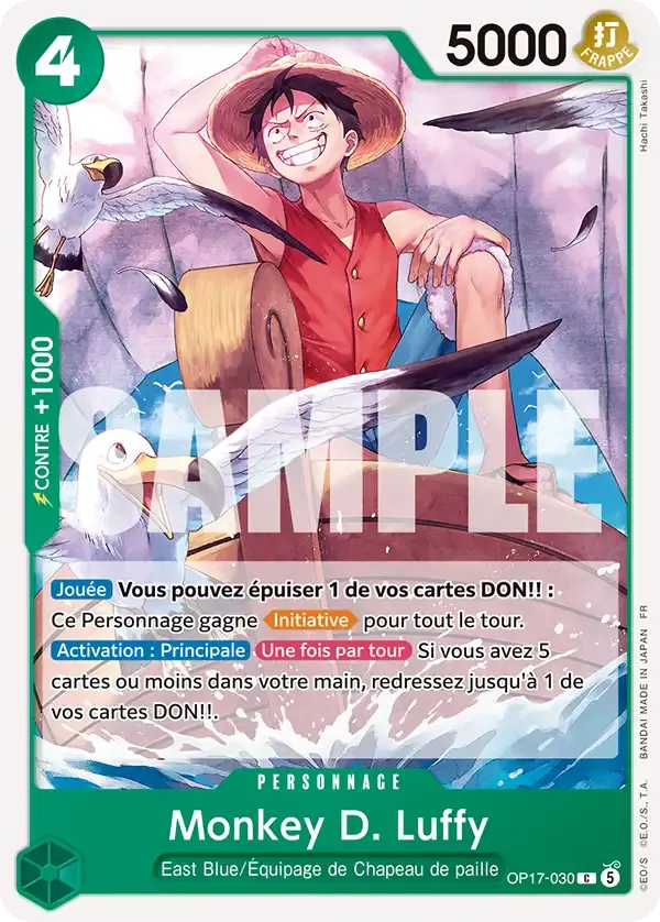 Monkey D. Luffy — carte One Piece TCG OP17-030 (Les Guerriers Les Plus Puissants Au Monde)