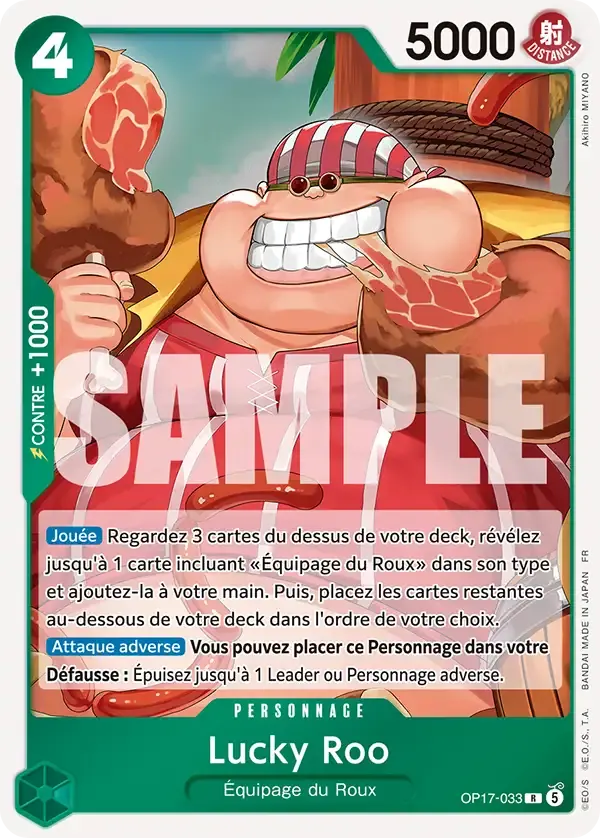 Lucky Roo — carte One Piece TCG OP17-033 (Les Guerriers Les Plus Puissants Au Monde)