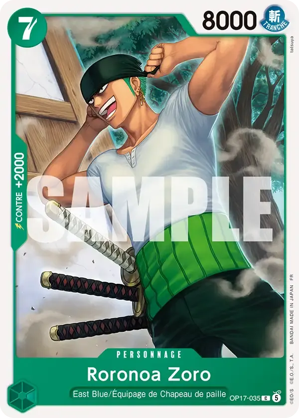 Roronoa Zoro — carte One Piece TCG OP17-035 (Les Guerriers Les Plus Puissants Au Monde)