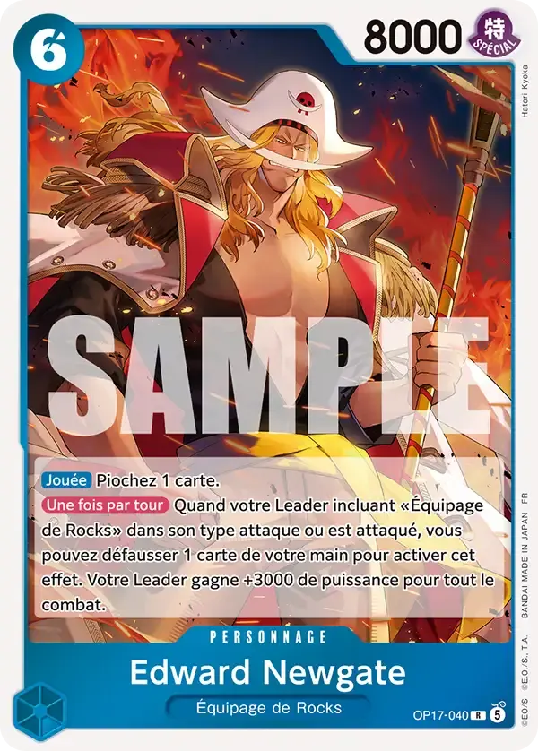 Edward Newgate — carte One Piece TCG OP17-040 (Les Guerriers Les Plus Puissants Au Monde)