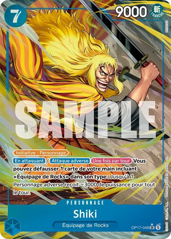 Shiki — carte One Piece TCG OP17-048 (Les Guerriers Les Plus Puissants Au Monde)