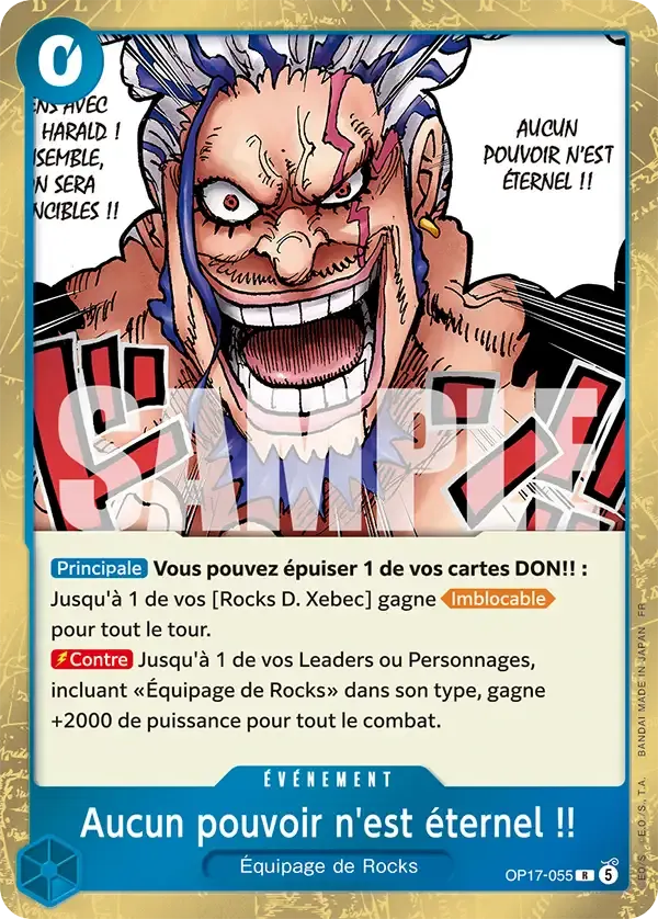 Aucun pouvoir n'est éternel !! — carte One Piece TCG OP17-055 (Les Guerriers Les Plus Puissants Au Monde)