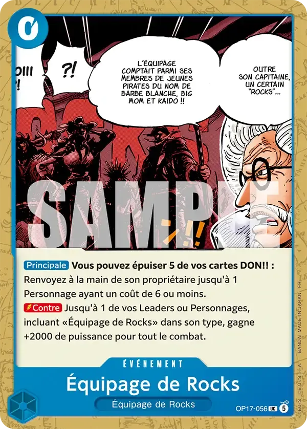 Équipage de Rocks — carte One Piece TCG OP17-056 (Les Guerriers Les Plus Puissants Au Monde)