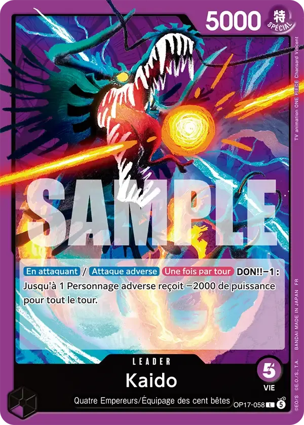 Kaido — carte One Piece TCG OP17-058 (Les Guerriers Les Plus Puissants Au Monde)