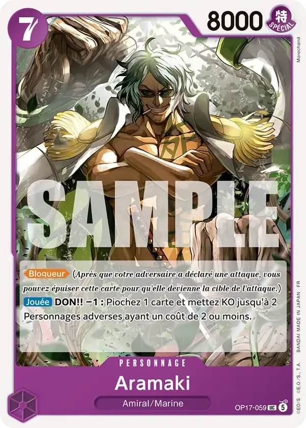 Aramaki — carte One Piece TCG OP17-059 (Les Guerriers Les Plus Puissants Au Monde)