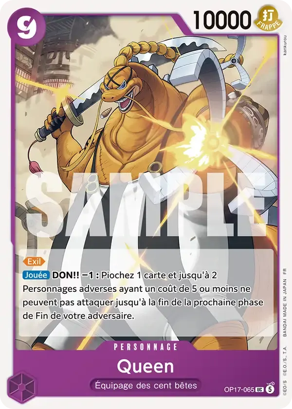 Queen — carte One Piece TCG OP17-065 (Les Guerriers Les Plus Puissants Au Monde)