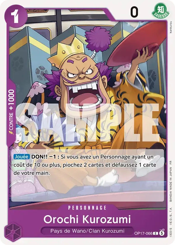 Orochi Kurozumi — carte One Piece TCG OP17-066 (Les Guerriers Les Plus Puissants Au Monde)