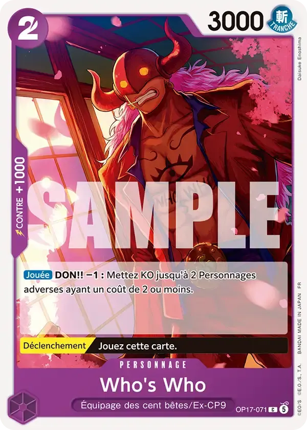 Who's Who — carte One Piece TCG OP17-071 (Les Guerriers Les Plus Puissants Au Monde)