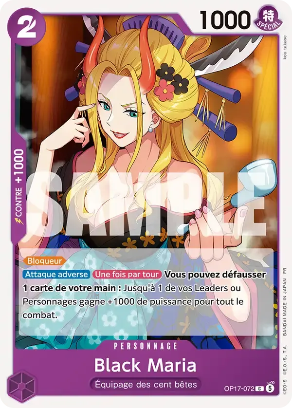 Black Maria — carte One Piece TCG OP17-072 (Les Guerriers Les Plus Puissants Au Monde)