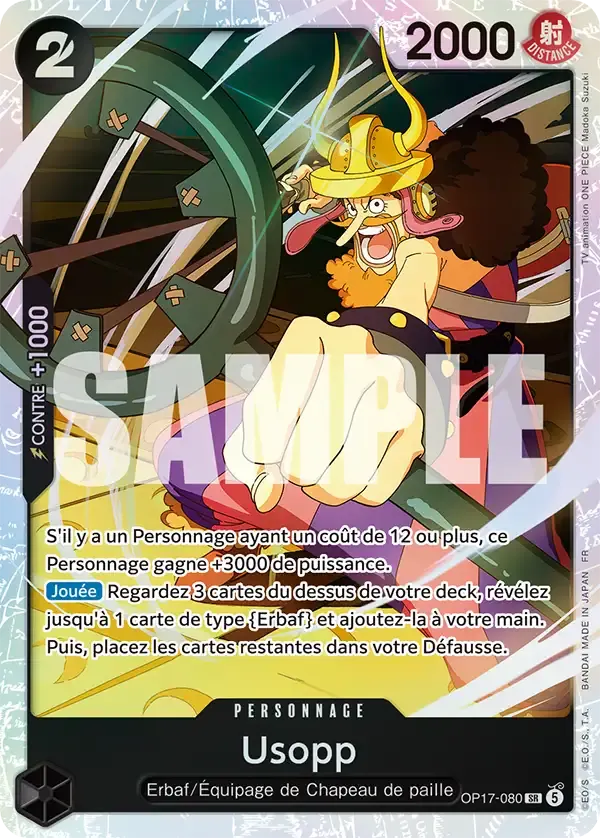 Usopp — carte One Piece TCG OP17-080 (Les Guerriers Les Plus Puissants Au Monde)