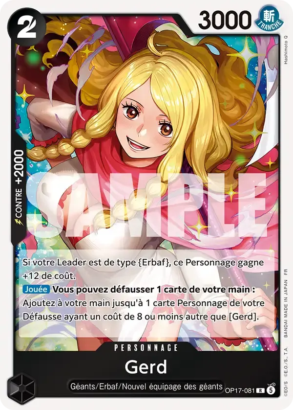 Gerd — carte One Piece TCG OP17-081 (Les Guerriers Les Plus Puissants Au Monde)