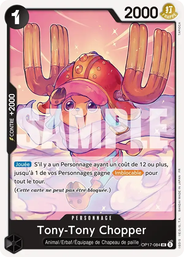 Tony-Tony Chopper — carte One Piece TCG OP17-084 (Les Guerriers Les Plus Puissants Au Monde)