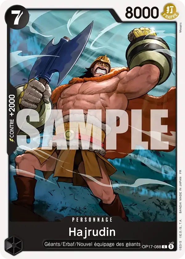 Hajrudin — carte One Piece TCG OP17-088 (Les Guerriers Les Plus Puissants Au Monde)
