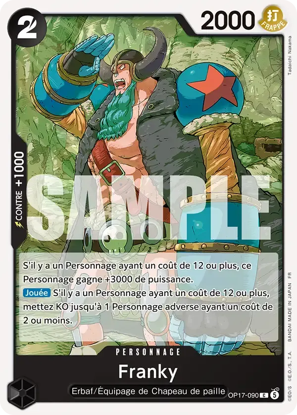 Franky — carte One Piece TCG OP17-090 (Les Guerriers Les Plus Puissants Au Monde)