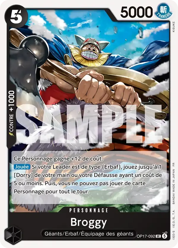 Broggy — carte One Piece TCG OP17-092 (Les Guerriers Les Plus Puissants Au Monde)