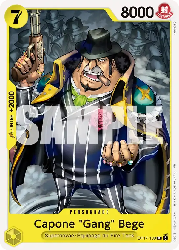 Capone "Gang" Bege — carte One Piece TCG OP17-100 (Les Guerriers Les Plus Puissants Au Monde)
