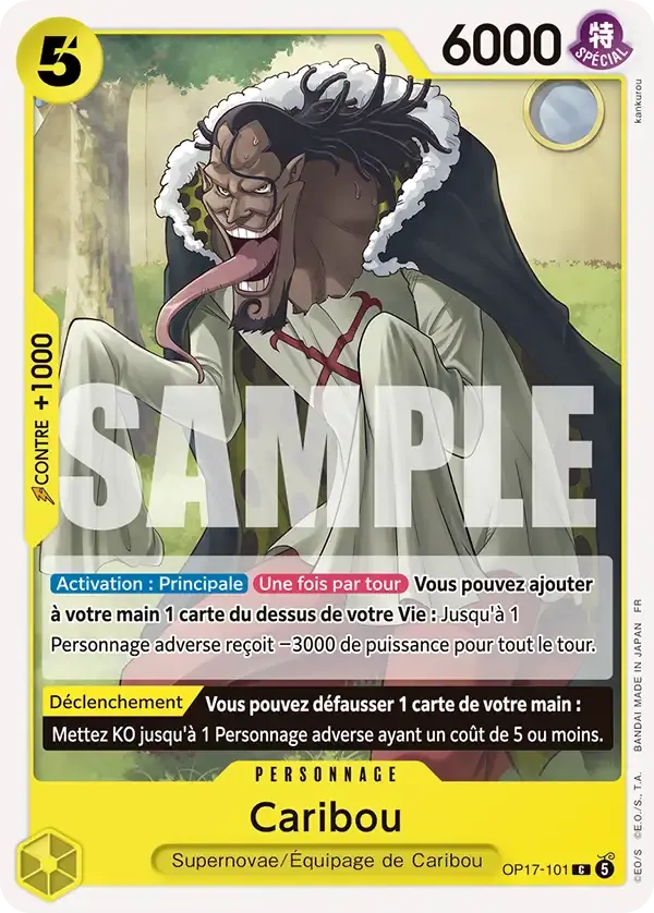 Caribou — carte One Piece TCG OP17-101 (Les Guerriers Les Plus Puissants Au Monde)