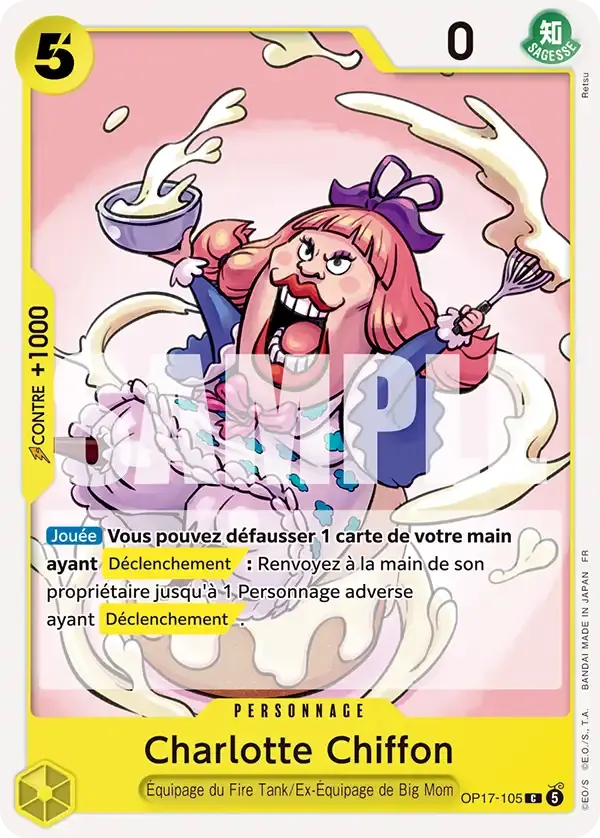Charlotte Chiffon — carte One Piece TCG OP17-105 (Les Guerriers Les Plus Puissants Au Monde)