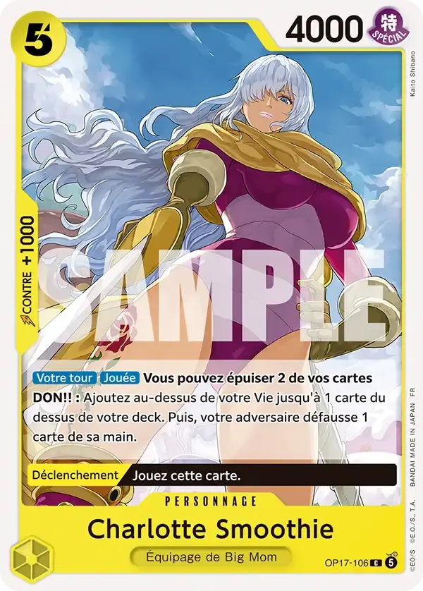 Charlotte Smoothie — carte One Piece TCG OP17-106 (Les Guerriers Les Plus Puissants Au Monde)