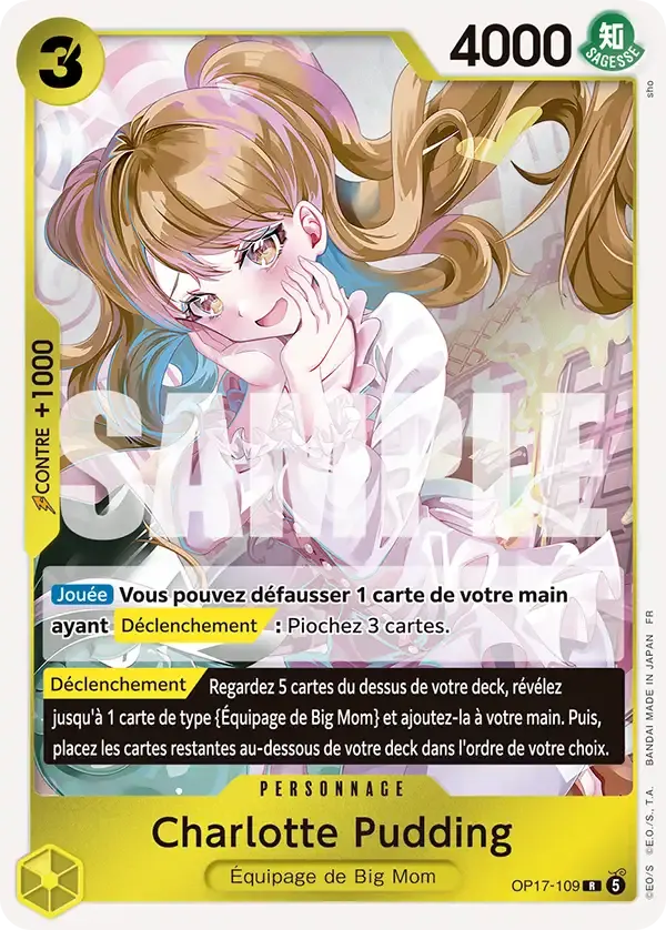 Charlotte Pudding — carte One Piece TCG OP17-109 (Les Guerriers Les Plus Puissants Au Monde)