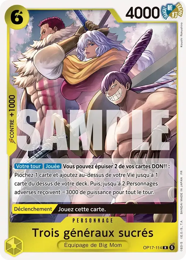 Trois généraux sucrés — carte One Piece TCG OP17-114 (Les Guerriers Les Plus Puissants Au Monde)