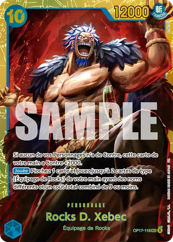 Rocks D. Xebec — carte One Piece TCG OP17-118 (Les Guerriers Les Plus Puissants Au Monde)