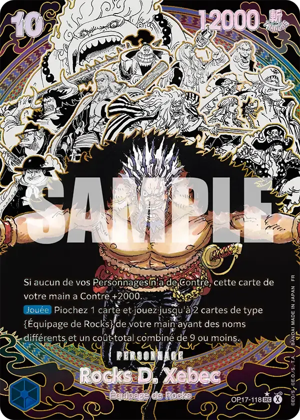 Rocks D. Xebec — carte One Piece TCG OP17-118 (Les Guerriers Les Plus Puissants Au Monde)